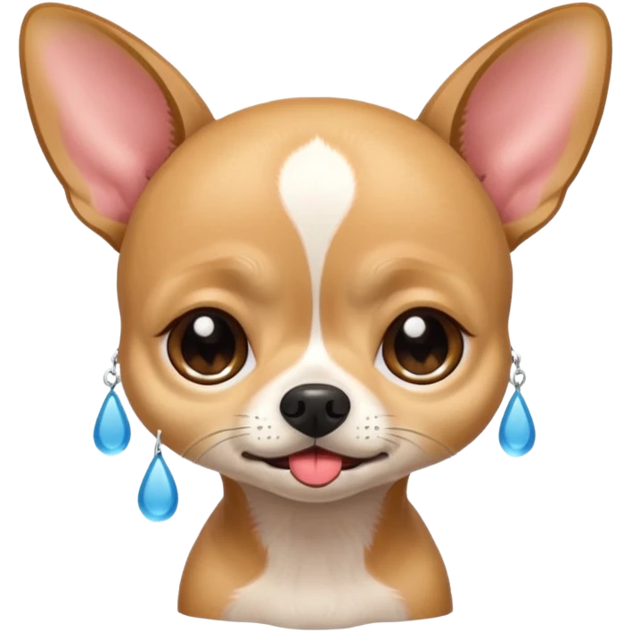 Funny crying eyes Chihuahua meme emoji