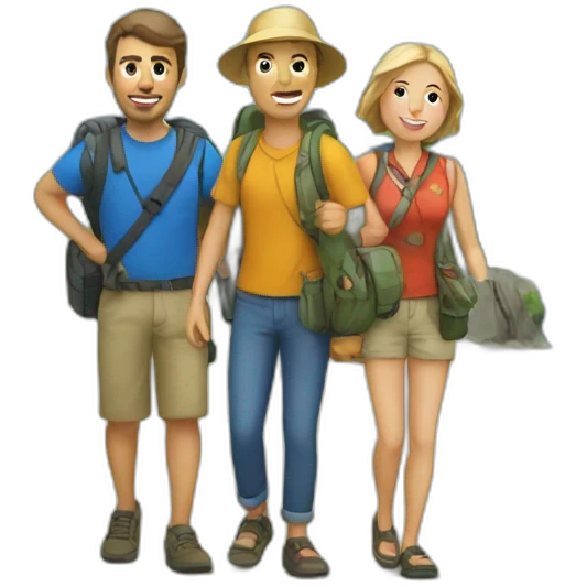guide with tourists emoji
