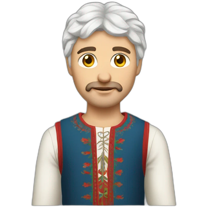 slavic national clothes man emoji