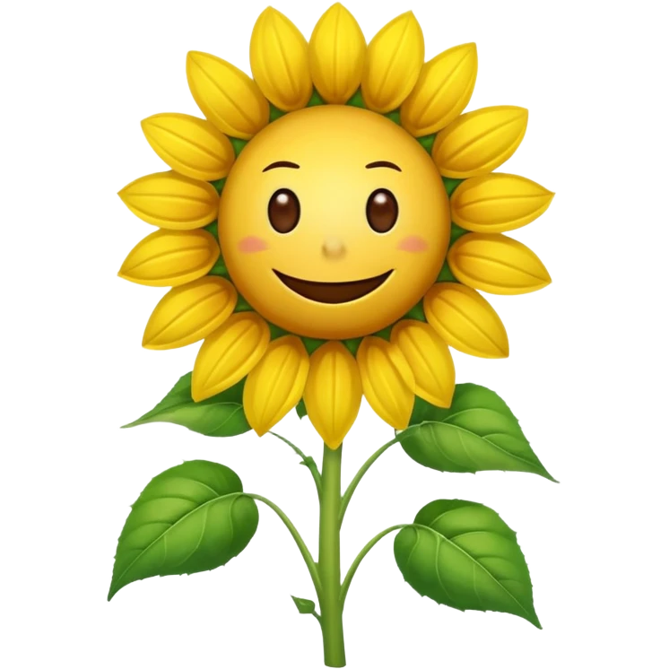 An exact  picture of the sunflower from Plants vs. Zombies emoji