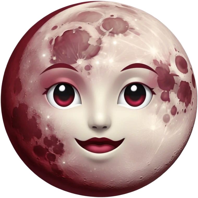 Moon Burgundy emoji