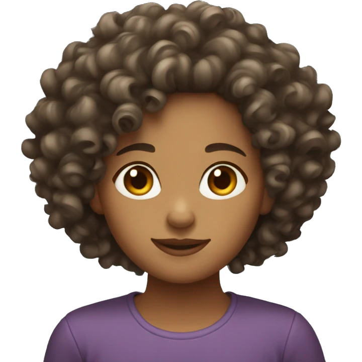 Curly hair girl  emoji