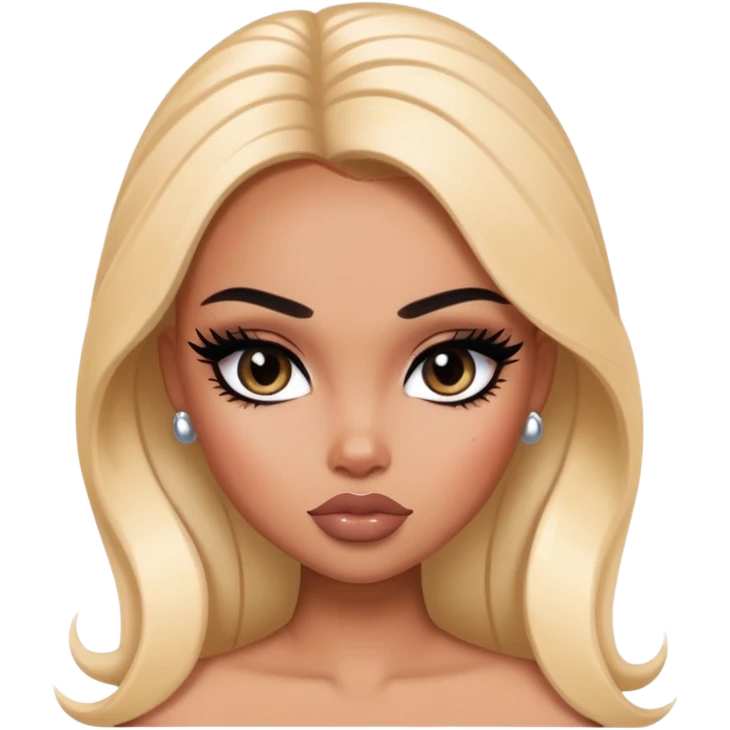 french beauty standard, pretty bratz baddie, black eyeliner emoji