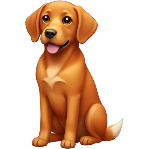 Fox red Labrador retriever dog emoji