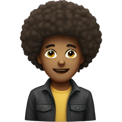 Emoji with a fro emoji
