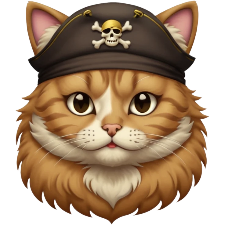 pirate cat with one closed eye emoji