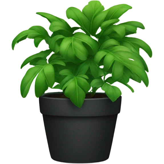 black potted plant emoji