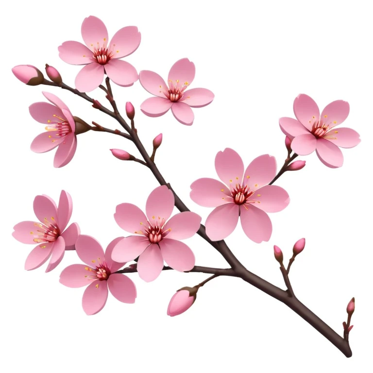 sakura branch with blossoms emoji