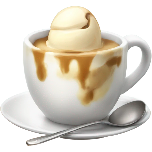 Affogato in mug without a face emoji