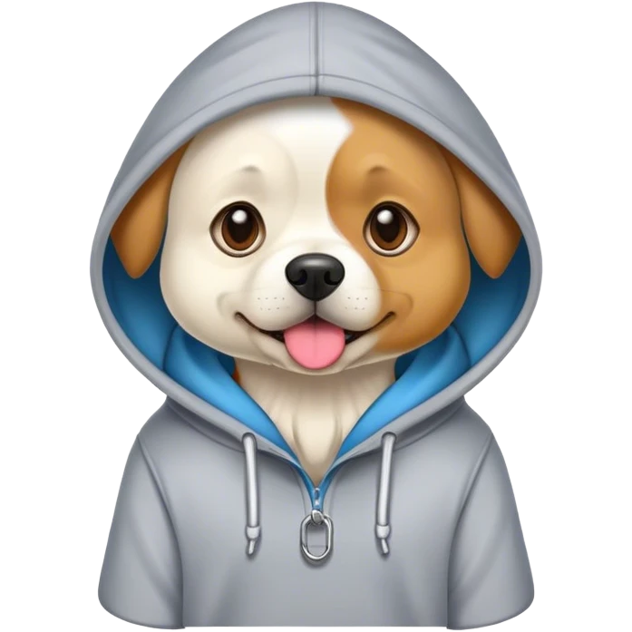 Dog wearing a hoddie emoji