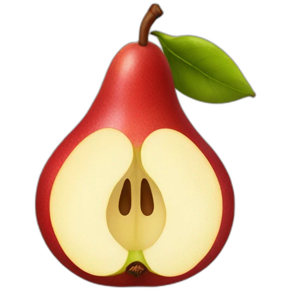 red pear emoji