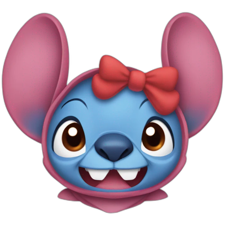 Stitch tenant un coeur rouge Disney emoji