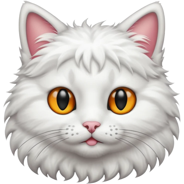 cat white with black spot emoji