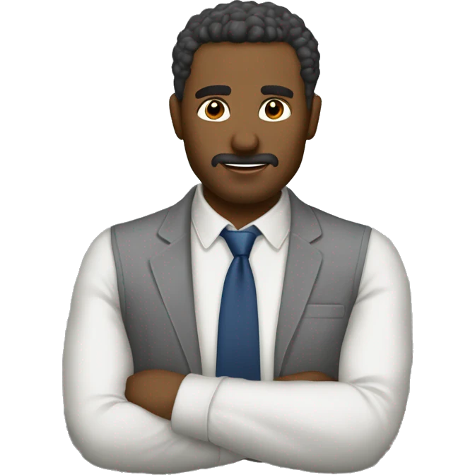 Человек проводит рукой за ухо и прикусывает губу  emoji