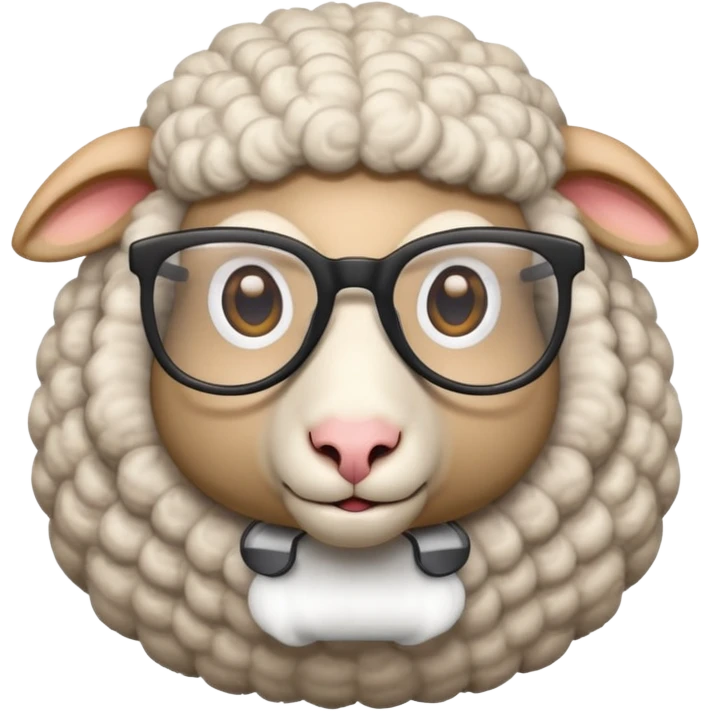 Oveja con lentes emoji