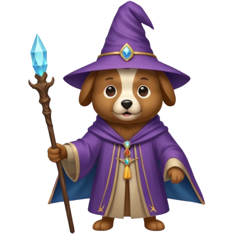 Dog wizard emoji