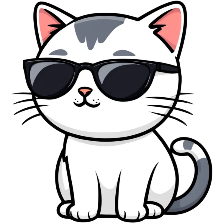 Cat with sunglasses emoji