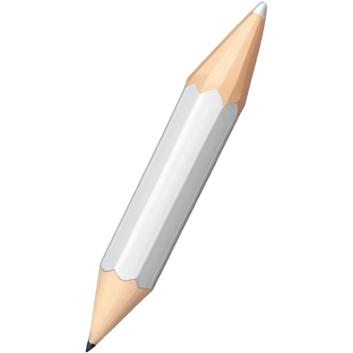 white colored pencil with a sharp tip emoji