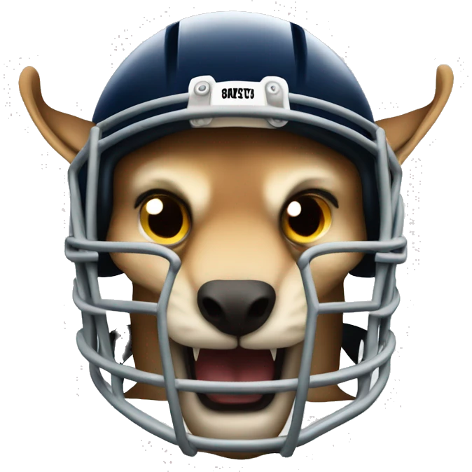 Kangaroo angry American football emoji