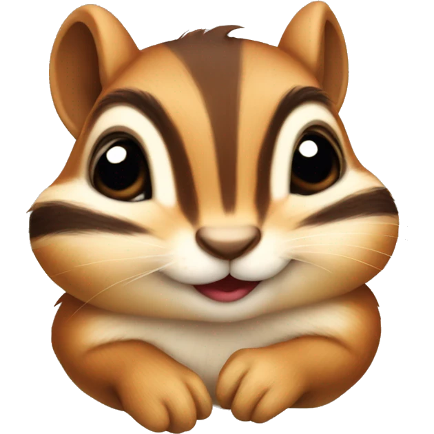 cute chipmunk, with bow emoji