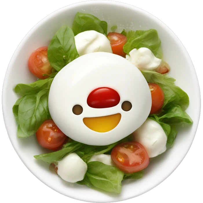 Kawaii burrata salad emoji