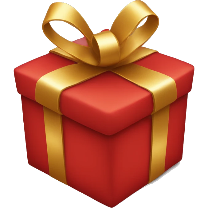 Red present with gold bow emoji