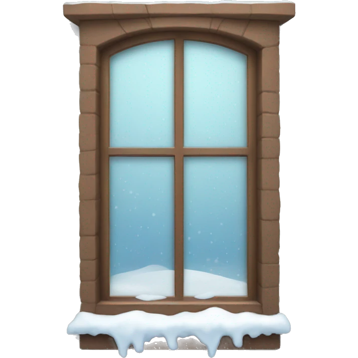 Window with snow outside emoji