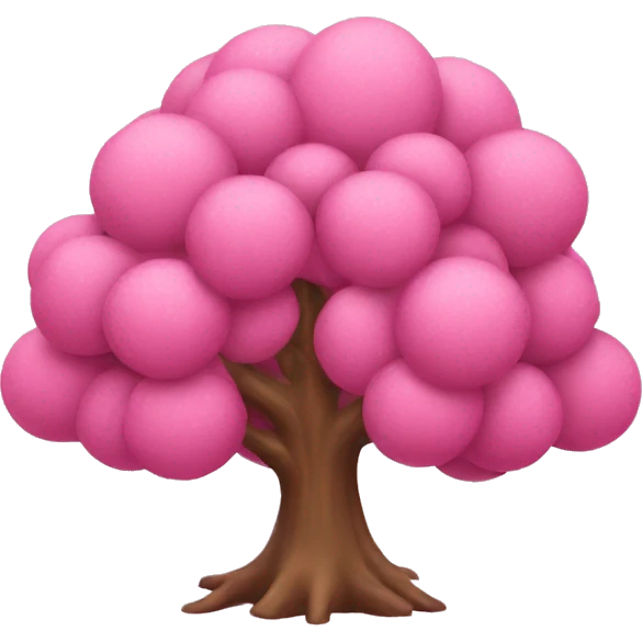 pink tree with ornaments emoji