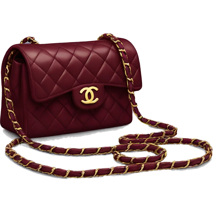Chanel Dark red bag emoji