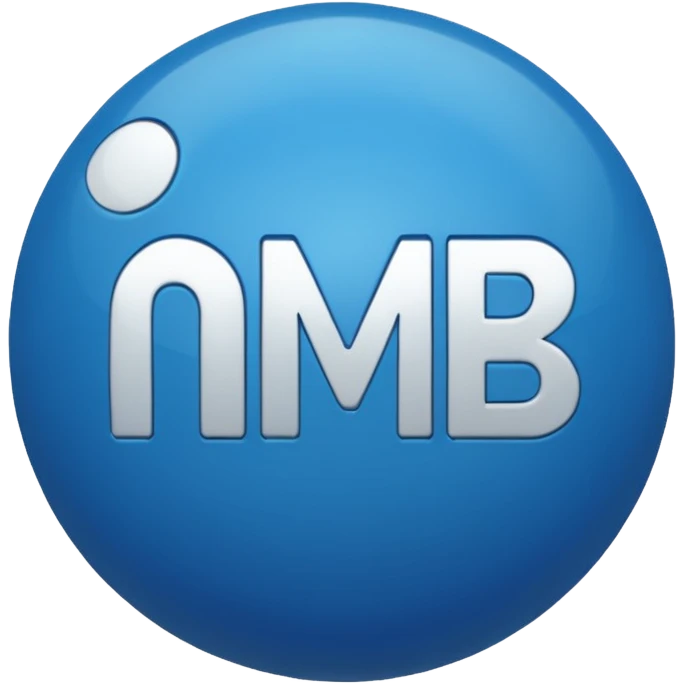 Blue Ball with MB written on it emoji