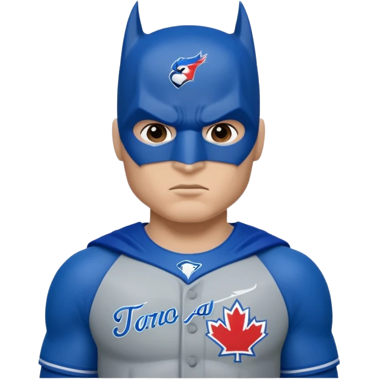 Batman in Toronto Blue Jays uniform emoji