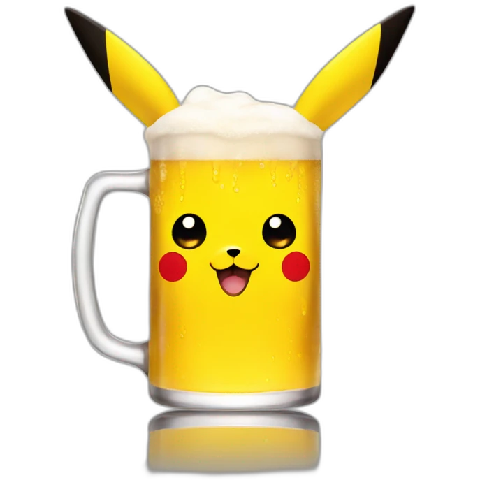 Pikachu-drink-beer emoji