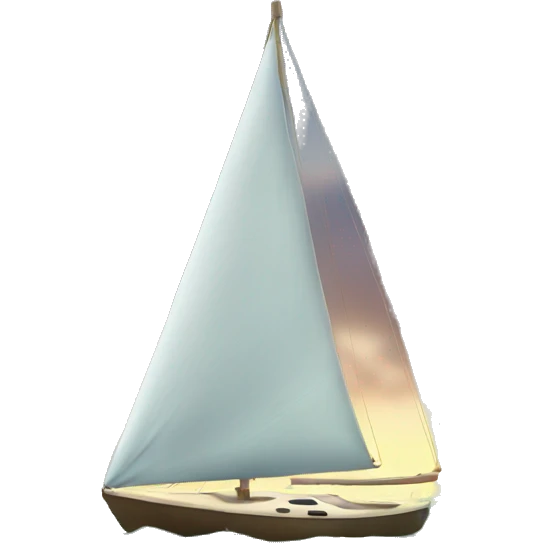 A sailboat on the sea emoji