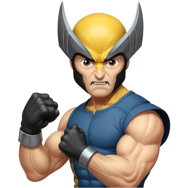 regular human fist with metal claws coming out (wolverine fist) emoji