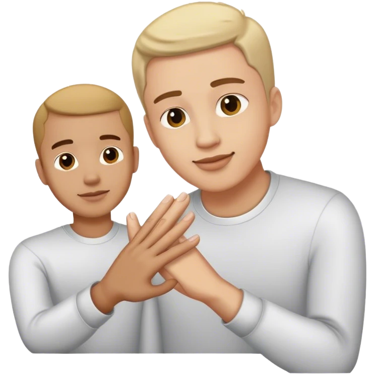 sting touching his friend's emoji