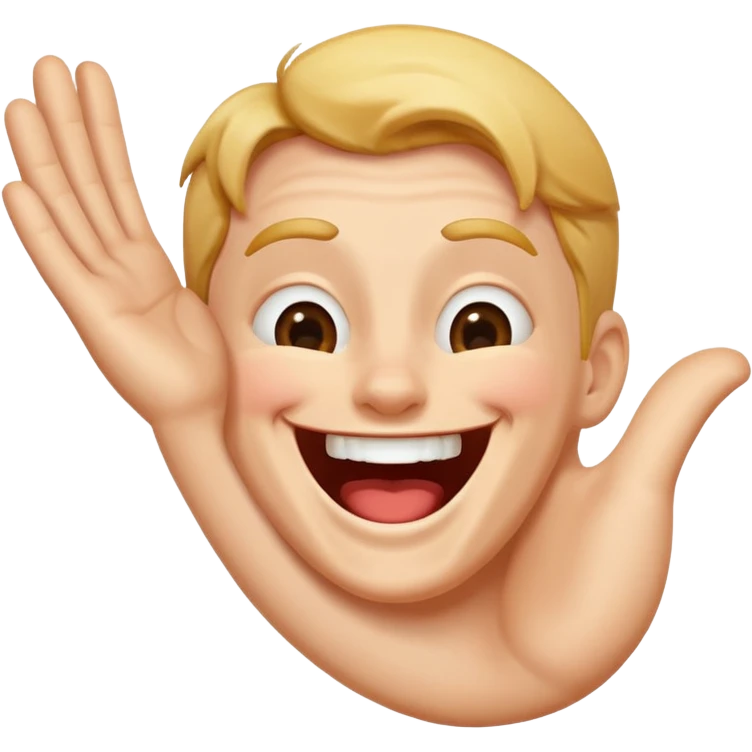 Laughing hand emoji
