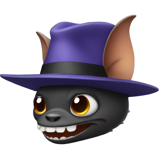 Bat with a hat emoji