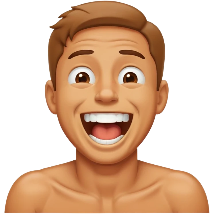 dude chocking himself laughing it off emoji