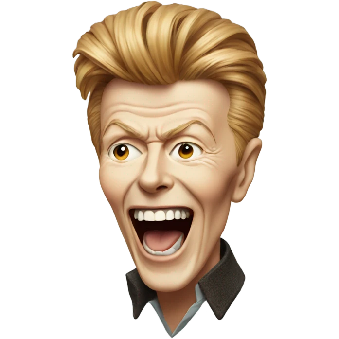 David Bowie laughing emoji