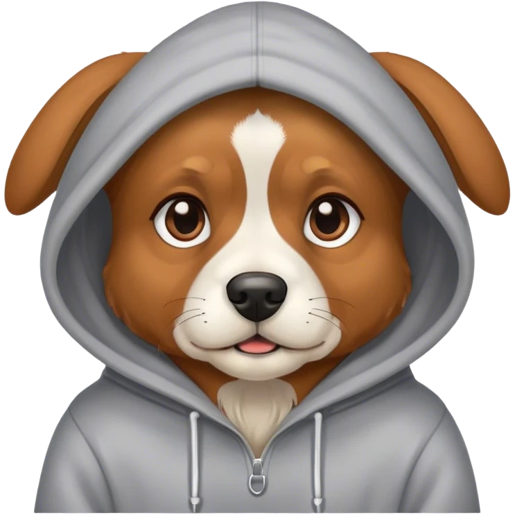 Dog wearing hoodie  emoji