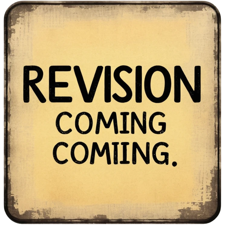 Sign saying REVISION COMING spell correctly emoji