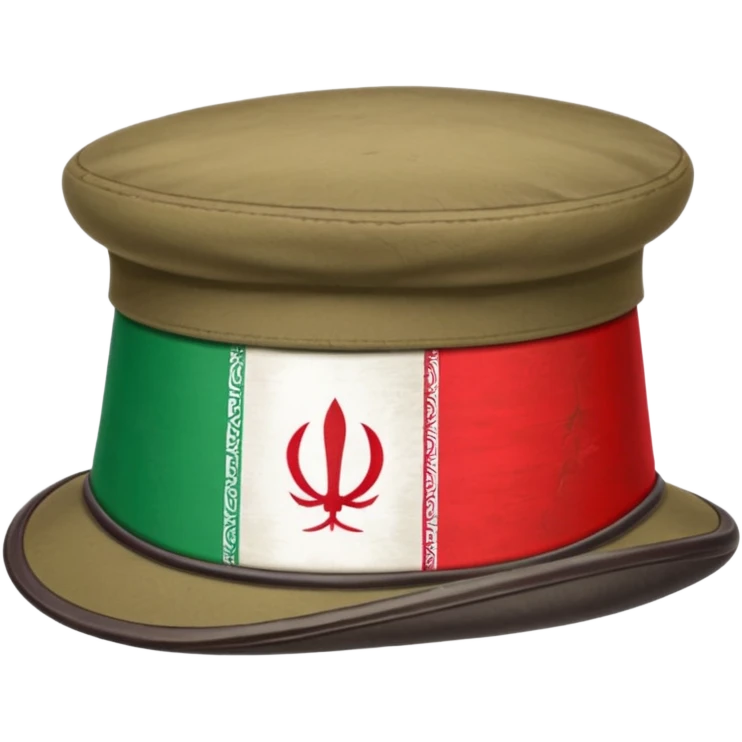 کلاه سرباز و پرچم ایران emoji