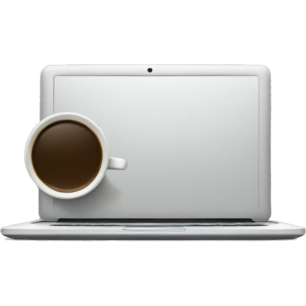 Laptop and coffee emoji