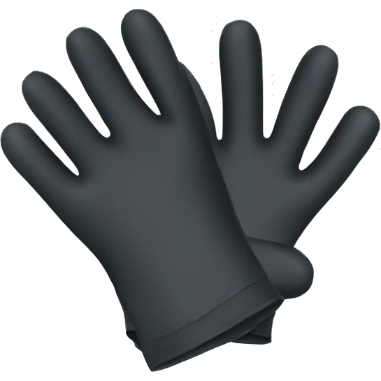 Black Vinyl Disposable Gloves emoji