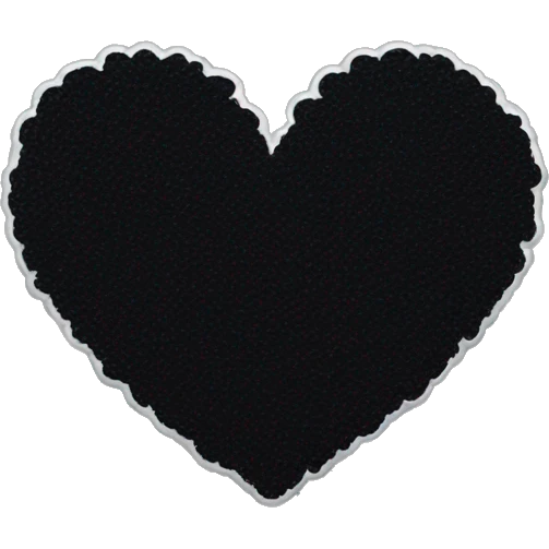 𖹭 remake this heart emoji filled in black colour,I need exact same size and shape emoji