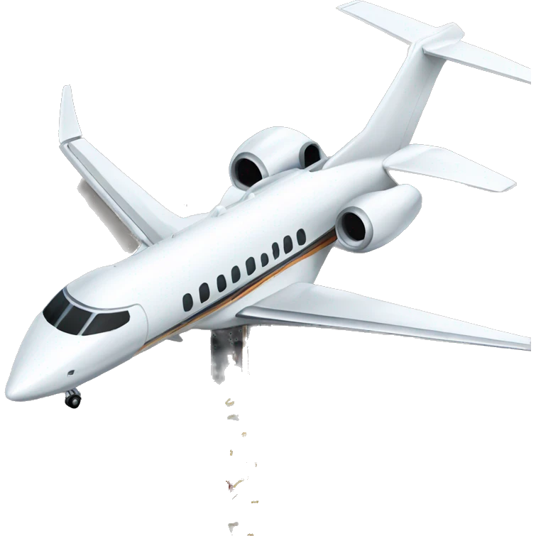 Private jet landing on a runway emoji