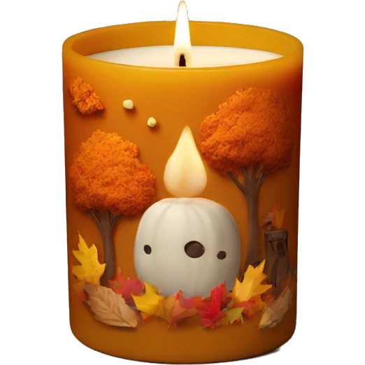 autumn vibe candle emoji