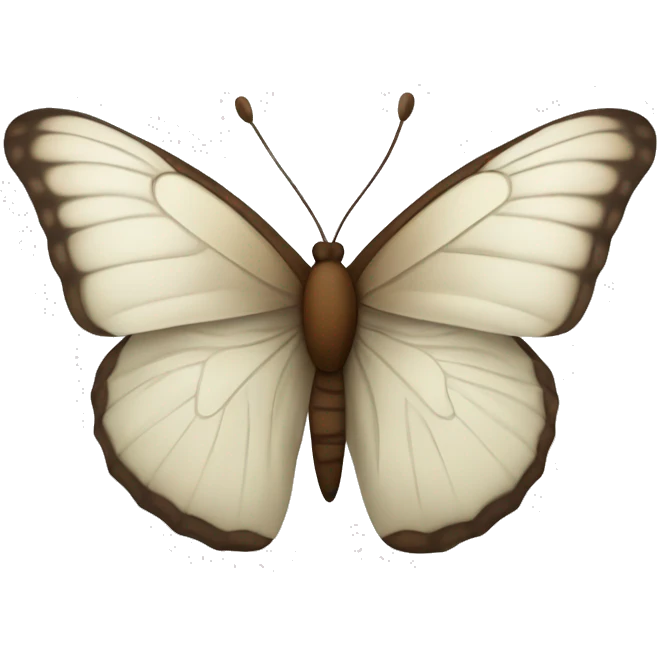 All White butterfly with just a brown torso  emoji
