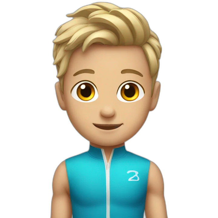 Boy gymnast in uniform emoji