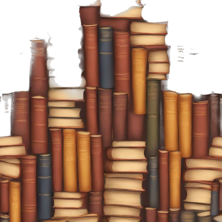 Stack of books in autumnal tones emoji
